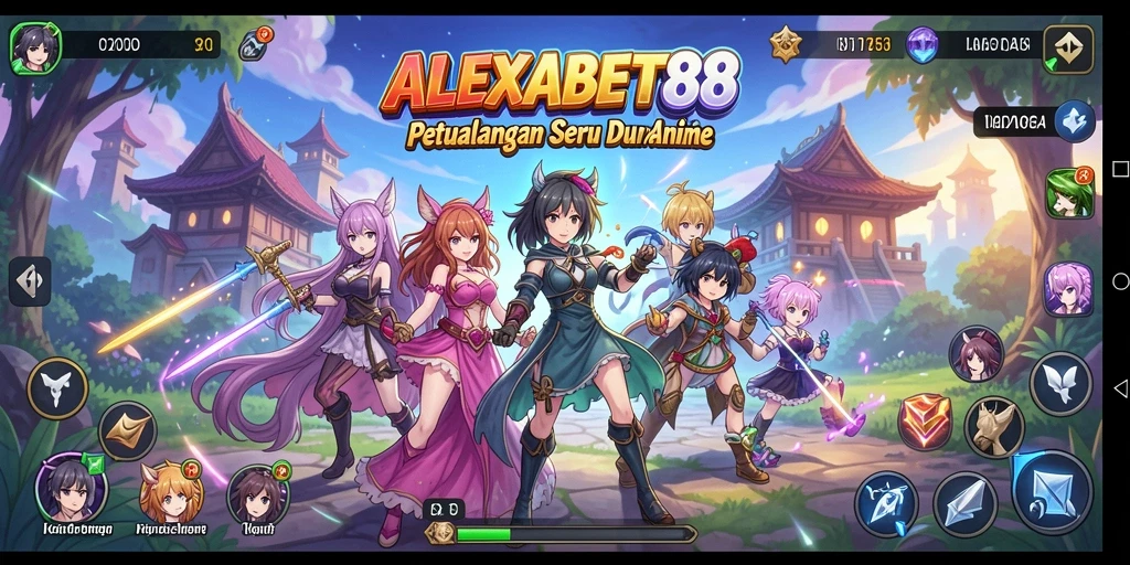 Tampilan gameplay ALEXABET88 yang mendebarkan dalam dunia anime.