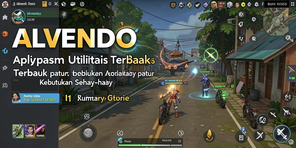 Tampilan utama ALVENDO dengan fitur utilitas yang mudah diakses.