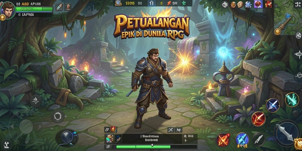 Tampilan gameplay RPG yang memukau dan mendebarkan.