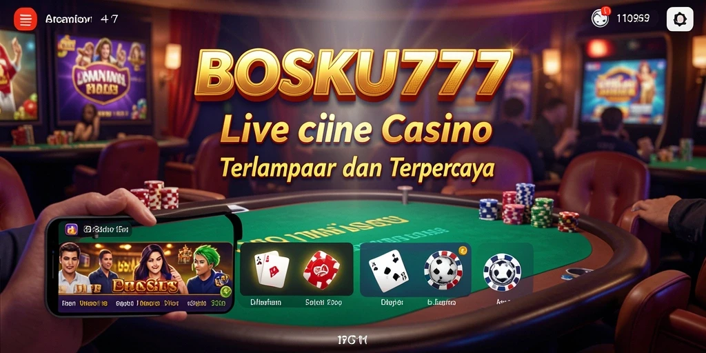 Tampilan gameplay Live Casino yang menarik di BOSKU777.