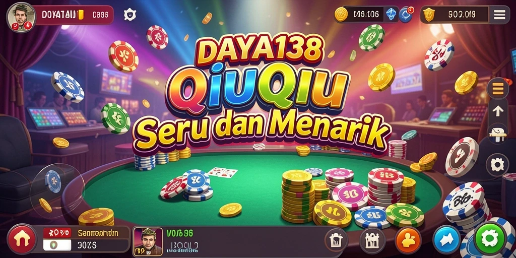 Screenshot utama DAYA138 menunjukkan aksi seru permainan QiuQiu.