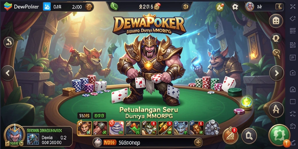 Screenshot utama DEWAPOKER menampilkan aksi seru di dunia MMORPG.