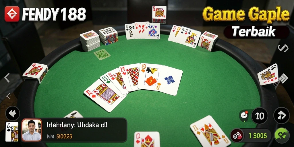 Tampilan gameplay seru FENDY188 dengan kartu Gaple yang menarik.