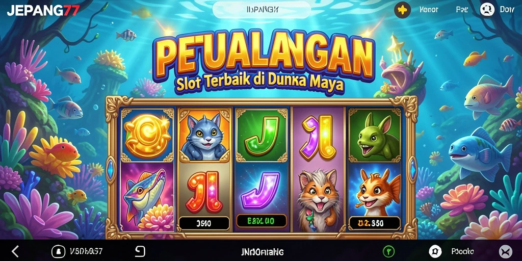 Tampilan gameplay JEPANG77 yang menampilkan simbol-simbol unik slot.