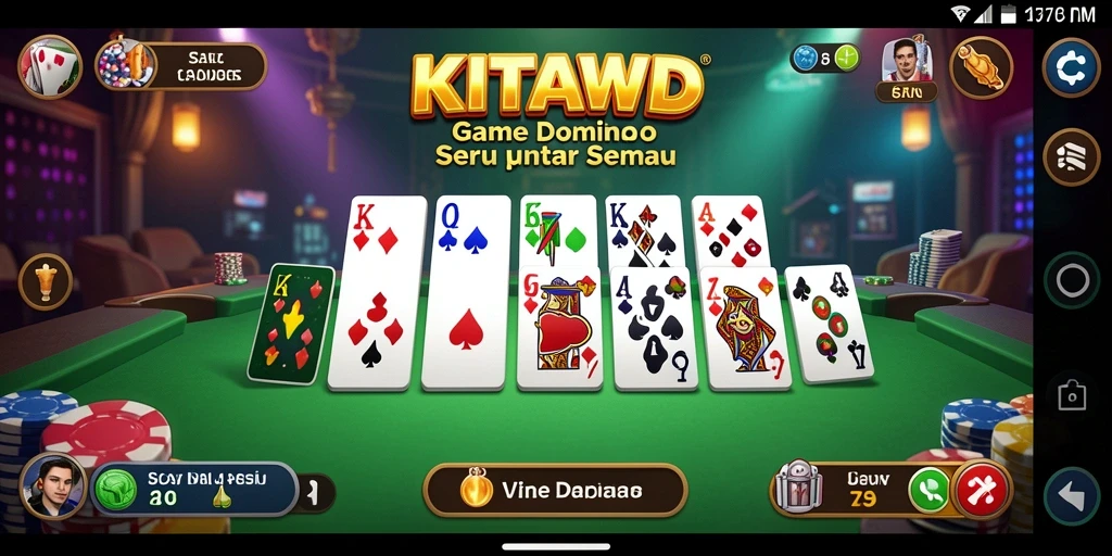 Tampilan gameplay seru dari game Domino KITAWD.