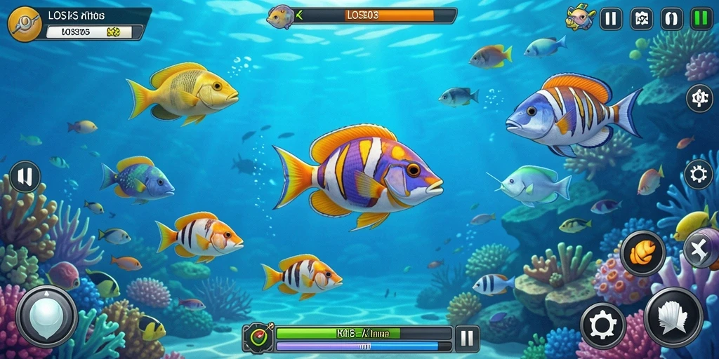 Tampilan gameplay Tembak Ikan yang seru dan penuh warna.