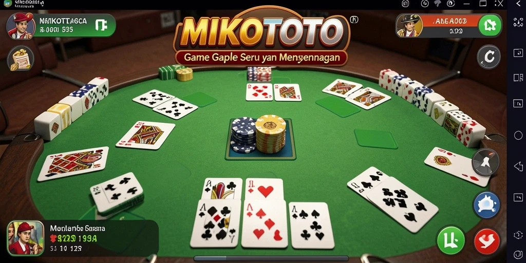 Tampilan menawan gameplay MIKOTOTO saat bermain Gaple.