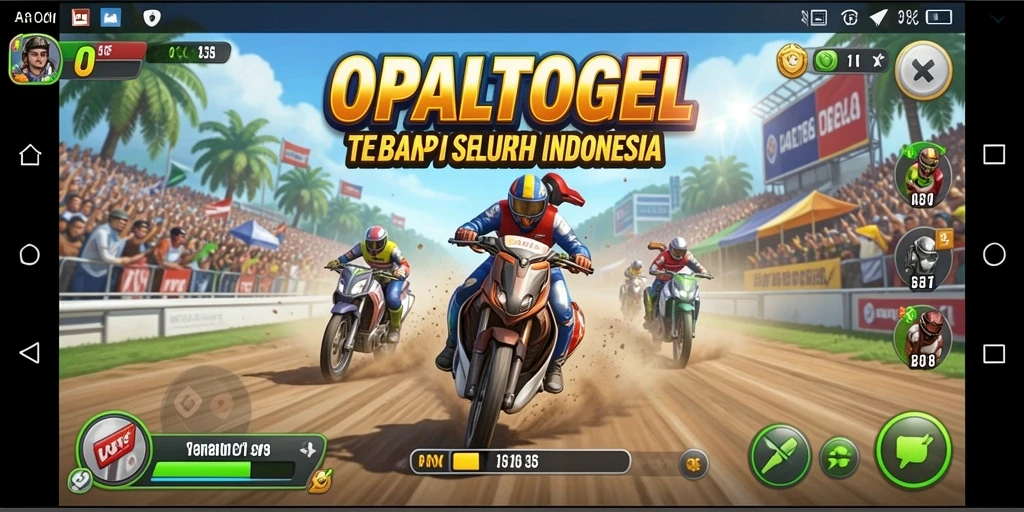 Tangkapan layar OPALTOGEL menampilkan aksi balap yang mendebarkan.