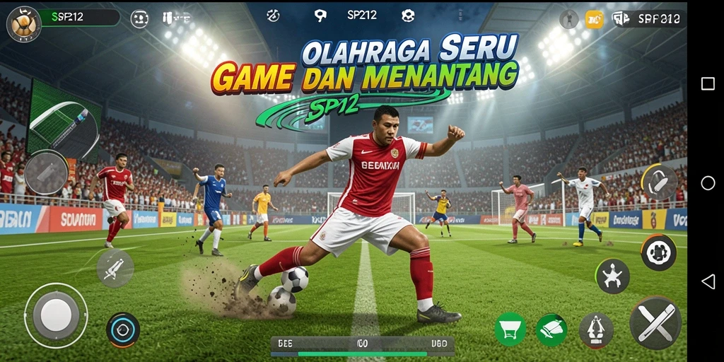 Screenshot gameplay SP212 dengan aksi penuh semangat.