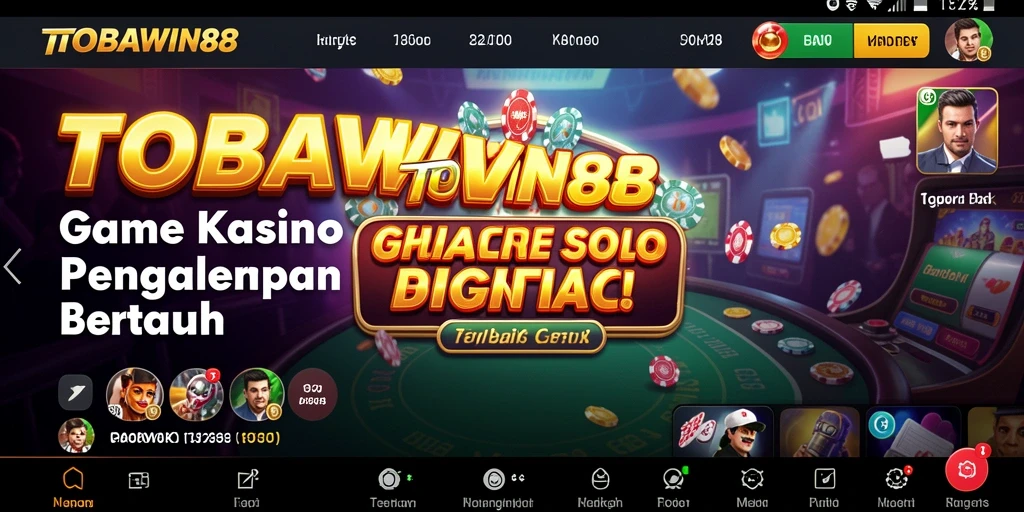Screenshot gameplay TOBAWIN88 yang menampilkan suasana kasino.